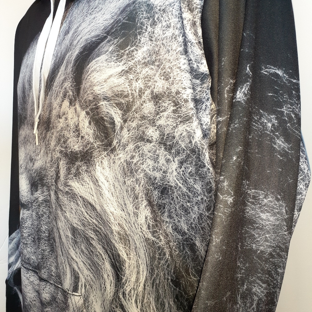 Lion Blue 2XL Men mens Hoodie Hooded Sweatshirt - Picture 4 of 7